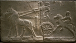 Assyrische Kunst - Streitwagen und Kavallerist