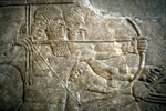Assyrische Kunst - König Assurnasirpal II. auf der Löwenjagd