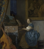 Vermeer, Jan (Johannes) - Eine junge Frau, am Virginal sitzend