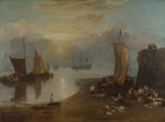 Turner, Joseph Mallord William - Aufgehende Sonne im Dunst. Fischer beim Ausnehmen und Verkaufen von Fischen