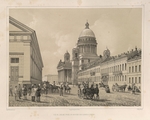 Montferrand, Auguste, de - Isaakskathedrale vom der Manege der Leibgarde gesehen (Aus: Der Bau der Isaakskathedrale)