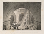 Montferrand, Auguste, de - Blick in die Kathedrale und Ansicht der Rampe (Aus: Der Bau der Isaakskathedrale)
