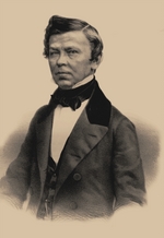 Luschew, Andrei Michajlowitsch - Porträt von Dichter Wladimir Grigorjewitsch Benediktow (1807-1873)