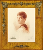 Rundalzow, Michail Viktorowitsch - Porträt von Zesarewitsch Alexei Nikolajewitsch von Russland (1904-1918) mit Remarque der kaiserlichen Yacht Standart