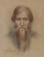 Bodarewski, Nikolai Kornilowitsch - Porträt von Grigori Jefimowitsch Rasputin (1869-1916)