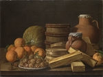 MelÃ©ndez, Luis Egidio - Stilleben mit Orangen und Walnüssen