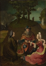 Leyden, Lucas van, (Kreis) - Lot mit seinen beiden Töchtern