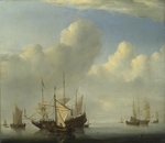 Velde, Willem van de, der Jüngere - Holländisches Schiff geht vor Anker