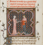 Meister des Rosenromans - Miniatur aus der Handschrift des Roman de la Rose von Guillaume de Lorris und Jean de Meun