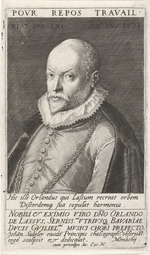 Sadeler, Jan (Johannes), der Ältere - Porträt von Komponist Orlando di Lasso (1532-1594)