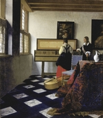 Vermeer, Jan (Johannes) - Eine Dame am Virginal mit einem Kavalier (Die Musikstunde)