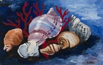 Exter, Alexandra Alexandrowna - Stilleben mit Seemuscheln