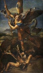 Raffael (Raffaello Sanzio da Urbino) - Der Erzengel Michael erschlägt den Satan