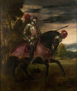 Tizian - Porträt von Kaiser Karl V. (1500-1558) zu Pferde bei Mühlberg