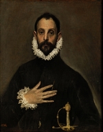 El Greco, Dominico - Edelmann mit der Hand auf der Brust