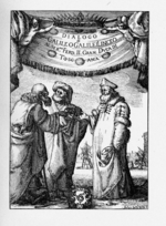Della Bella, Stefano - Frontispiz aus Dialog über die beiden hauptsächlichen Weltsysteme von Galileo Galilei