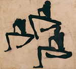 Schiele, Egon - Komposition dreier Männerakte