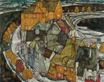 Schiele, Egon - Der Häuserbogen II (Inselstadt)