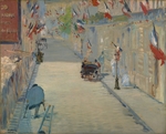 Manet, Ãdouard - Die Rue Mosnier mit Flaggen