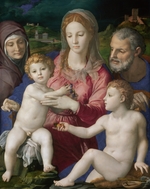 Bronzino, Agnolo - Die Heilige Familie mit der heiligen Anna und Johannesknaben