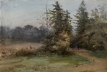 Benois, Albert Nikolajewitsch - Landschaft mit zwei Figuren