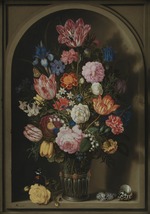 Bosschaert, Ambrosius, der Ãltere - Blumenstrauss in einer Steinnische