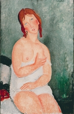Modigliani, Amedeo - Junge Frau im Hemd
