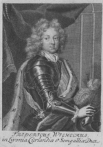 Bernigeroth, Johann Martin - Porträt von Friedrich Wilhelm Kettler (1692-1711), Herzog von Kurland und Semgallen