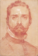 Carracci, Annibale - Porträt von Lautenspieler Giulio Mascheroni
