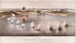 Dolby, Edwin Thomas - Bomarsund während dem Bombardement am 15. Aug. 1854