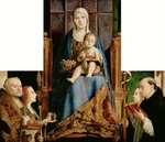 Antonello da Messina - Madonna und Kind mit Heiligen Nikolaus von Bari, Anastasia, Ursula und Dominikus