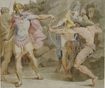 Carstens, Asmus Jacob - Philoktet zielt mit dem Bogen des Herakles auf Odysseus
