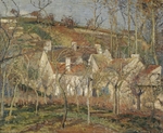 Pissarro, Camille - Rote Dächer, Dorfausschnitt, winterliche Stimmung