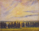 Pissarro, Camille - Sonnenuntergang in Èragny