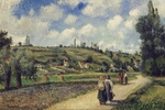 Pissarro, Camille - Landschaft bei Pontoise, die Straße nach Auvers