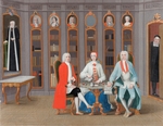 Svan, Carl Fredrik - Die Stenbock-Familie in ihrer Bibliothek in Rånäs