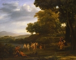 Lorrain, Claude - Landschaft mit tanzenden Satyren und Nymphen
