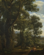 Lorrain, Claude - Landschaft mit einem Ziegenhirten