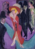 Kirchner, Ernst Ludwig - Straße mit roter Kokotte