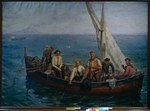 Tschepzow, Jefim Michajlowitsch - Lenin und Schriftsteller Maxim Gorki mit Fischer auf der Insel Capri