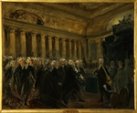 Delacroix, Eugène - Mirabeau und der Marquis de Dreux-Brézé vor dem Dritten Stand (Skizze)