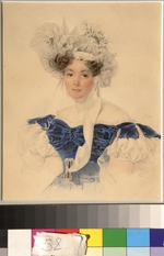 Sokolow, Pjotr Fjodorowitsch - Porträt von Fürstin Warwara Sergeiewna Golizyna (1794-1875), geb. Rumjanzewa-Kagulska