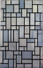 Mondrian, Piet - Komposition mit Gitter 2