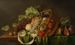 Heem, Cornelis, de - Stillleben mit Früchtekorb