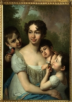 Borowikowski, Wladimir Lukitsch - Porträt von Jelena Balaschowa mit Kinder