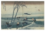 Hokusai, Katsushika - Ejiri in der Provinz Suruga (aus der Serie 36 Ansichten des Berges Fuji)