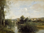 Corot, Jean-Baptiste Camille - Seine und Alte Brücke bei Limay