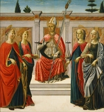 Botticini, Francesco - Heiliger Nikolaus mit Heiligen Katharina, Lucia, Margareta und Apollonia