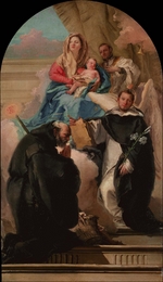 Tiepolo, Giandomenico - Madonna mit dem Kind und drei Heiligen