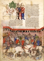 Unbekannter Meister - Die Ritter der Tafelrunde (Miniatur aus La Quête du Saint Graal et la Mort d'Arthus)